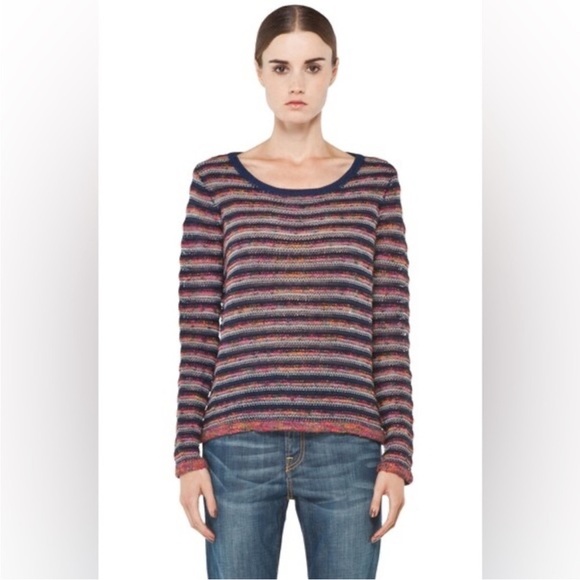 Rag & Bone Striped Wool Pullover Sweater, Size M - Picture 1 of 7